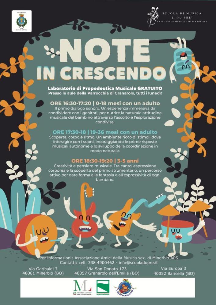 Note in crescendo